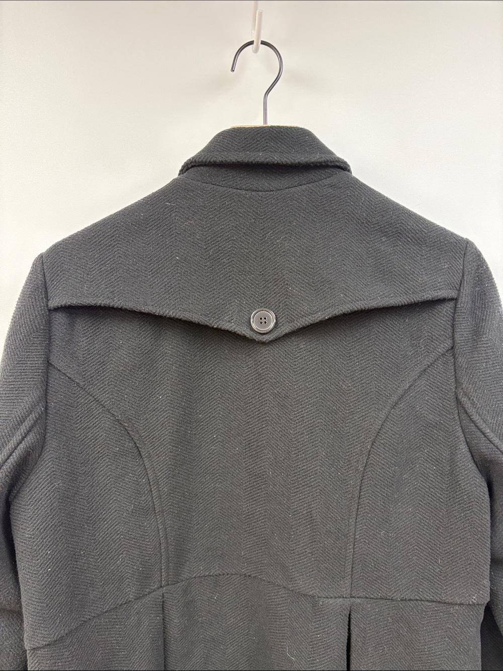 Torrid Double Breasted Military Trench Coat Black Preppy Winter Jacket Black 1X - Picture 5 of 7